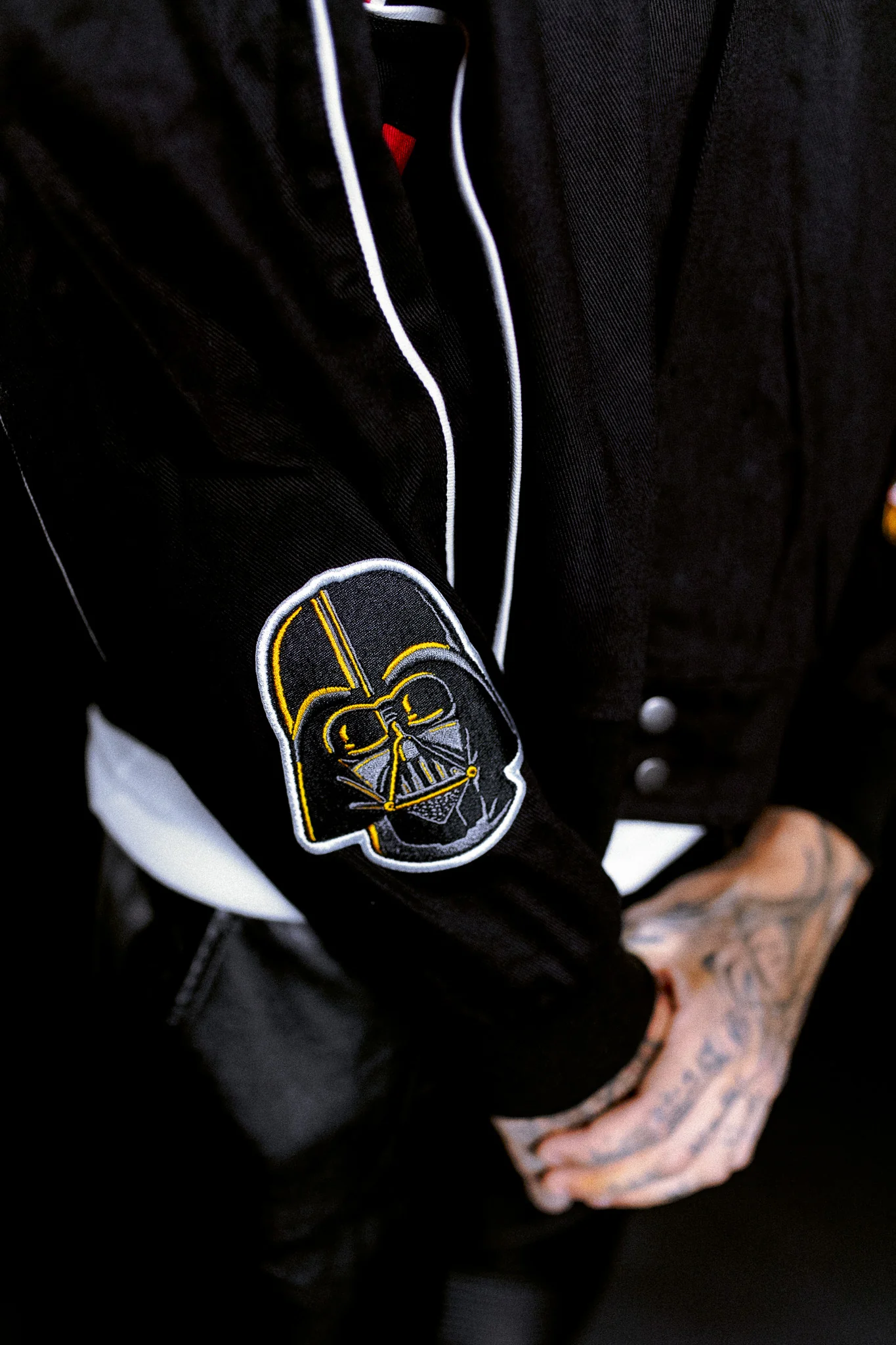 You Underestimate My Power Grit Road Racing Jacket in Black/Red - Image 17