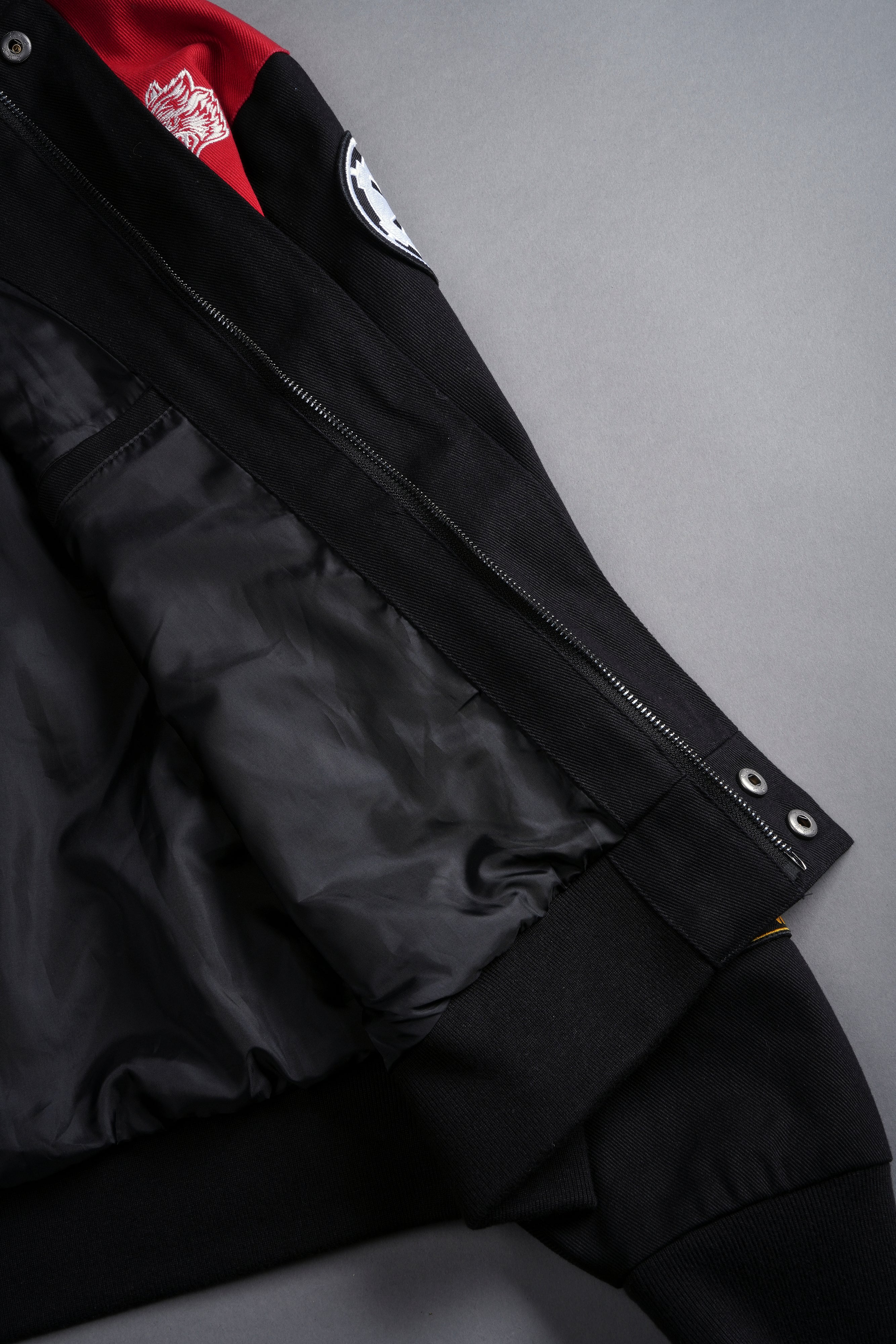You Underestimate My Power Grit Road Racing Jacket in Black/Red - Image 7