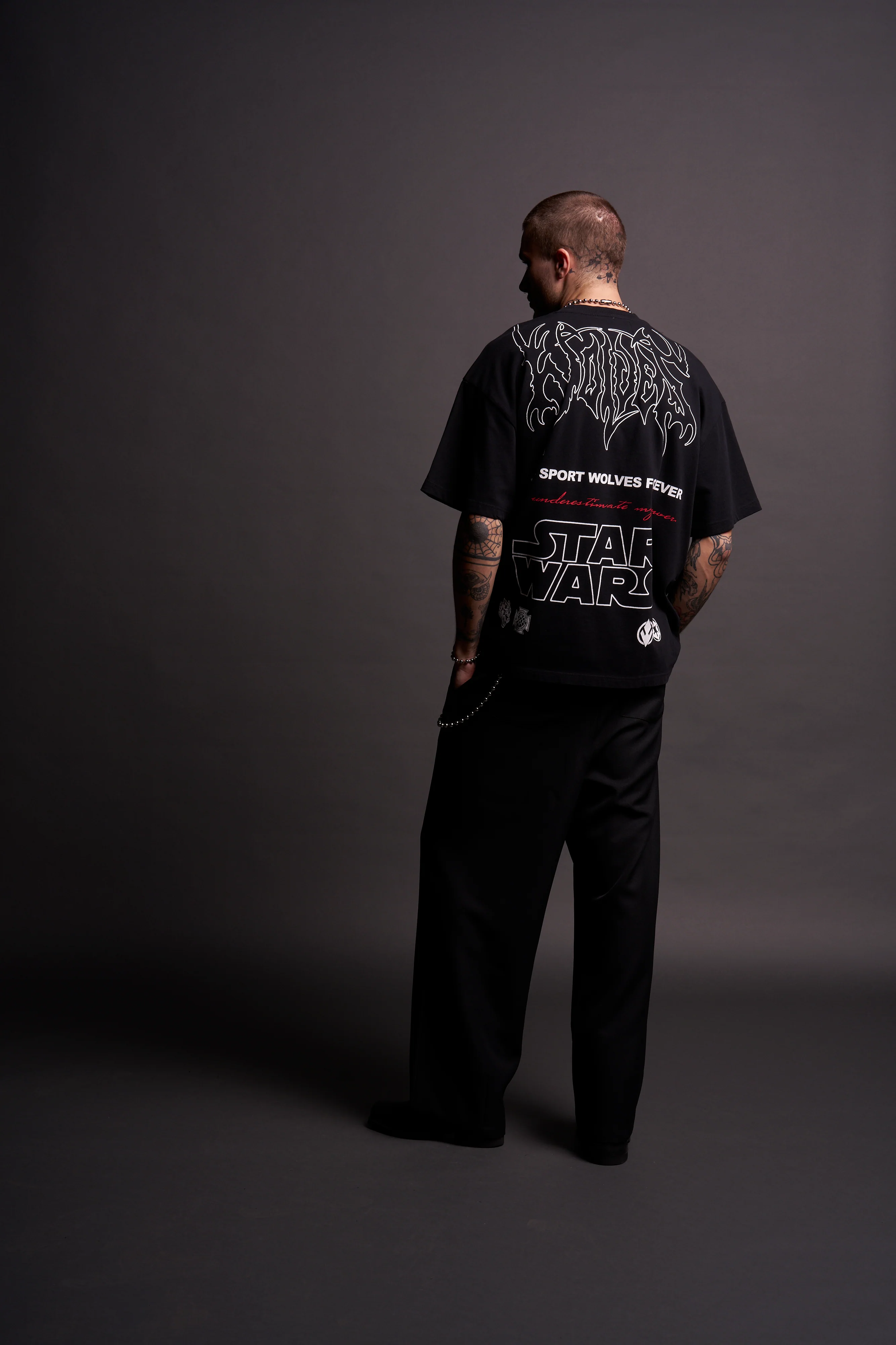 You Underestimate My Power "Premium" Oversized Tee in Black - Image 5