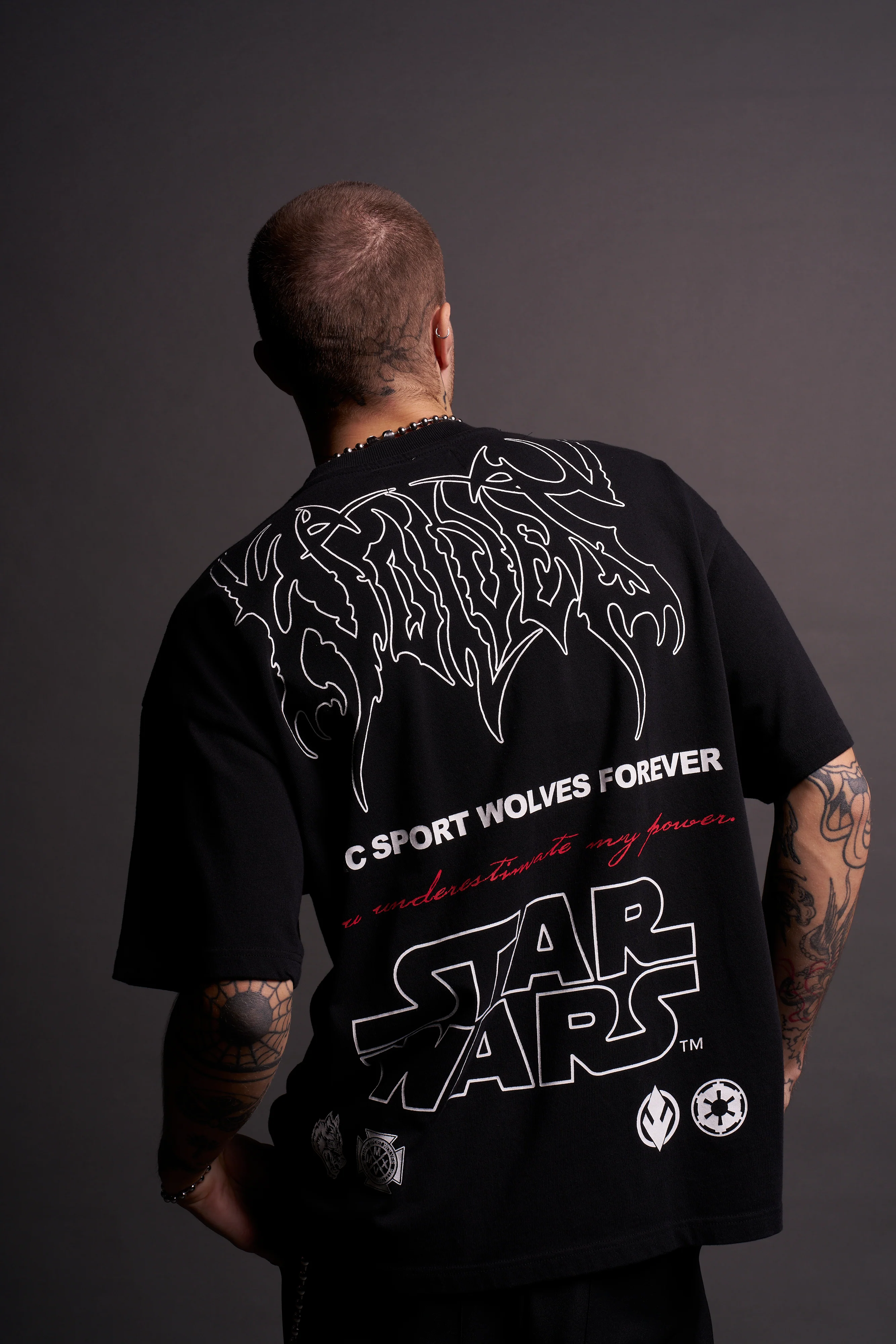 You Underestimate My Power "Premium" Oversized Tee in Black - Image 9