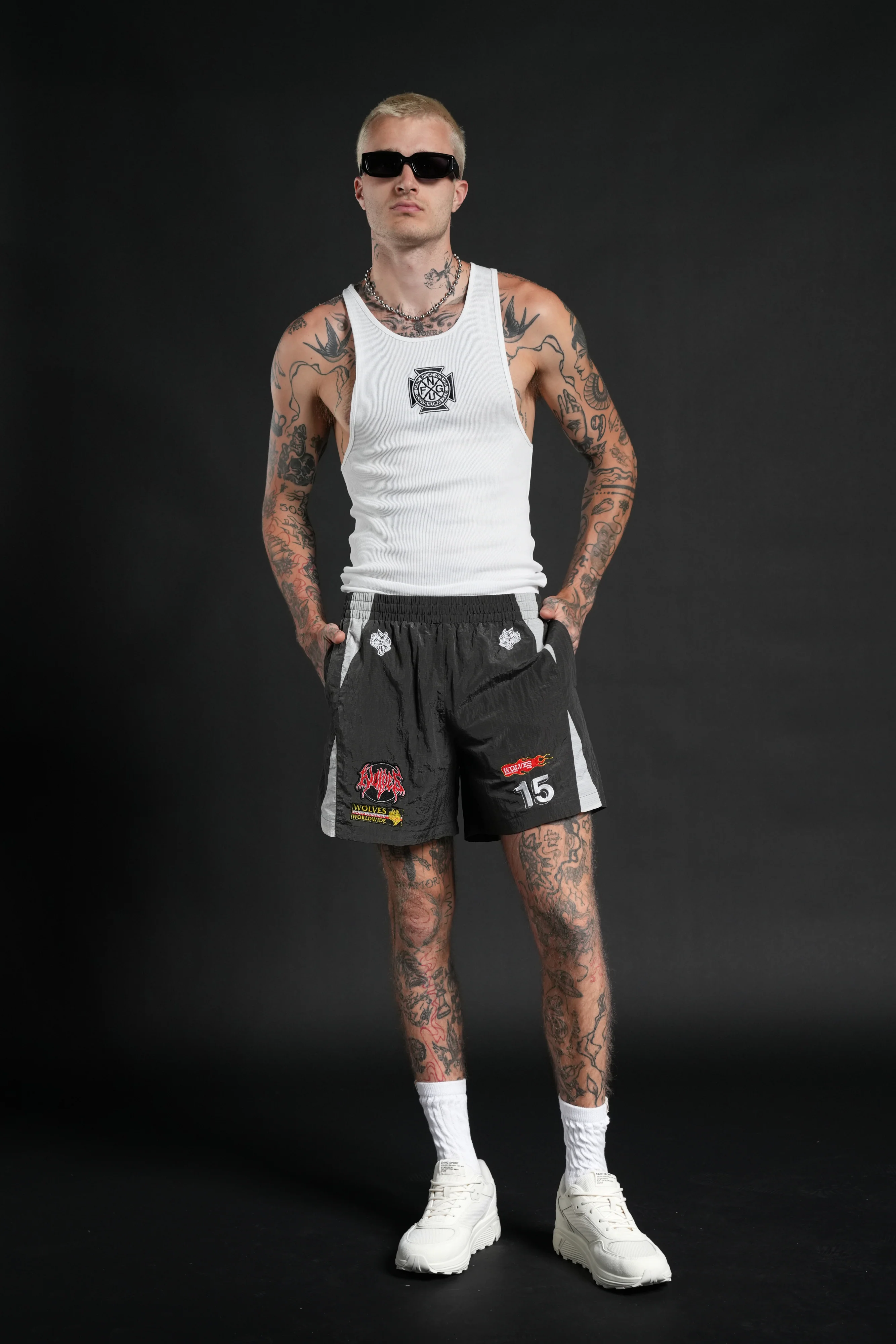You Underestimate My Power Zdan Shorts in Wolf Gray - Image 6